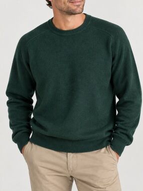 Daniel Bishop 100% Cashmere Dark Green Crewneck Sweater